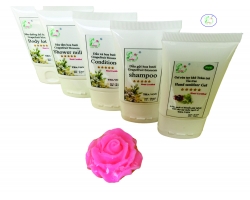 New combo Amenities phòng tắm khách sạn 5 sao phòng chống dịch ( Rose soap 30-60 gam ) 