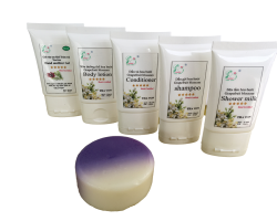 New combo Amenities phòng tắm khách sạn 5 sao phòng chống dịch ( Lavender soap ) 