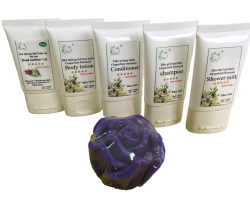 New combo Amenities phòng tắm khách sạn 5 sao phòng chống dịch ( Rose glycerine soap 30-60 gam ) 
