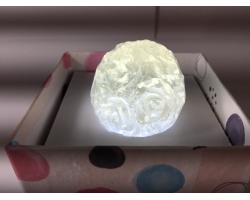 Xà bông glycerin quả cầu hoa hồng trắng 3 D
