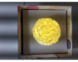 XÀ BÔNG GLYCERIN QUẢ CẦU HOA HỒNG VÀNG  3 D