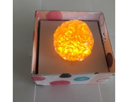Xà bông glycerin quả cầu hoa hồng cam 3 D 50 gam
