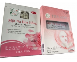Mặt nạ hoa hồng chất liệu lụa tơ tằm hộp 5 gói 