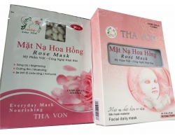Mặt nạ hoa hồng chất liệu lụa tơ tằm hộp 10 gói 