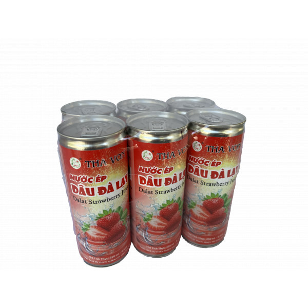 Nước Ép Dâu Đà Lạt lốc 6 lon x 250 ml