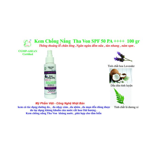 Kem Chống Nắng  100 gr ( dạng xịt ) 