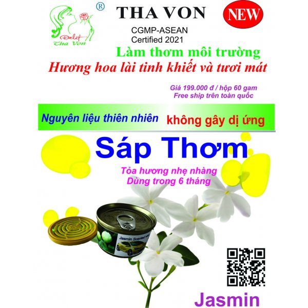 Sáp Thơm Hương Hoa Lài 60 gam