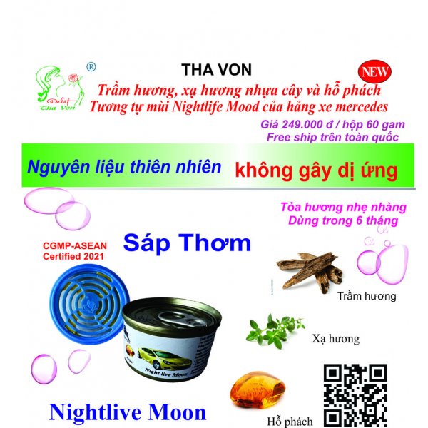 Sáp Thơm Ô Tô  Nightlive Moon 
