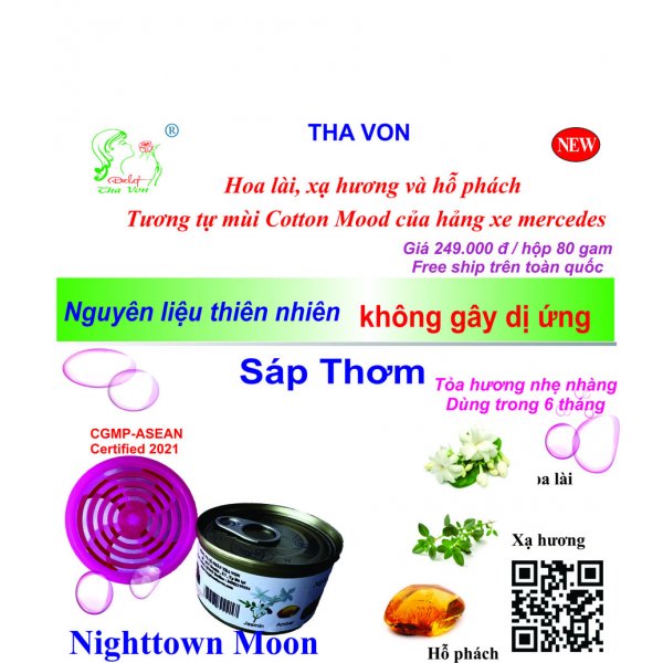 Sáp Thơm Ô Tô Nighttown Moon 