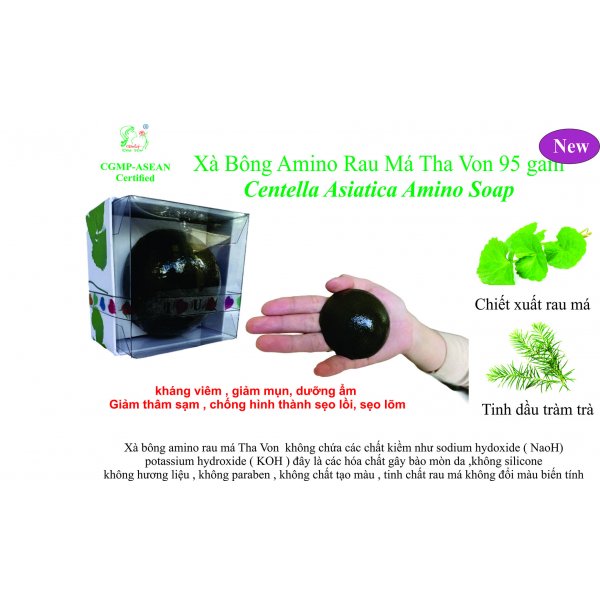 Xà Bông Amino Rau Má Tha Von 95 gam  Centella Asiatica Amino Soap